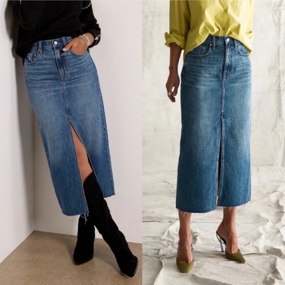 Anthropologie Dresses & Skirts - Anthropologie Pistola Alice Maui Split Midi Long Denim Skirt